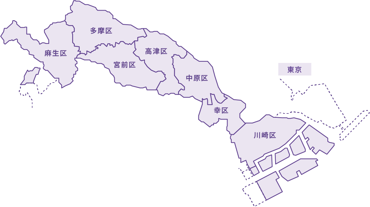 川崎の地図